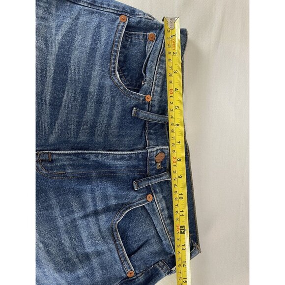 Madewell Mid-Rise Classic Straight Crop Stretch Jeans Women’s Size 28 Raw Hem - Picture 5 of 7